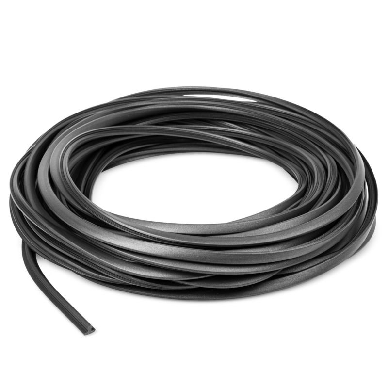 Profil schodowy rowkowany 10x8mm, QUEST, antypoślizgowy nosek schodowy PCV,  PR, czarny-srebrny, 25m