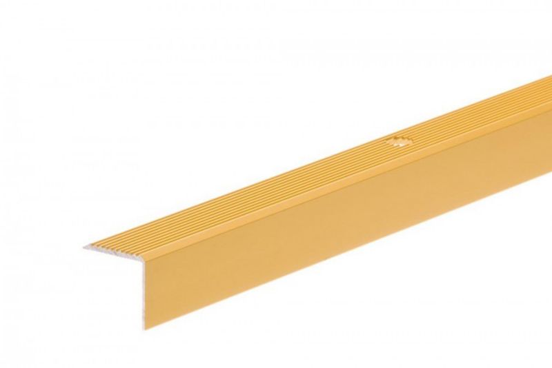 Profil schodowy ryflowany Cezar Złoty 1000x20x20mm aluminiowy 1 szt.