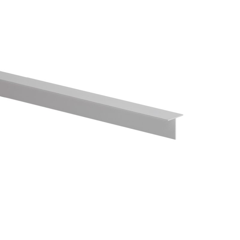 Profil T aluminiowy gładki 2600 x 16 x 16 x 1 mm srebrny