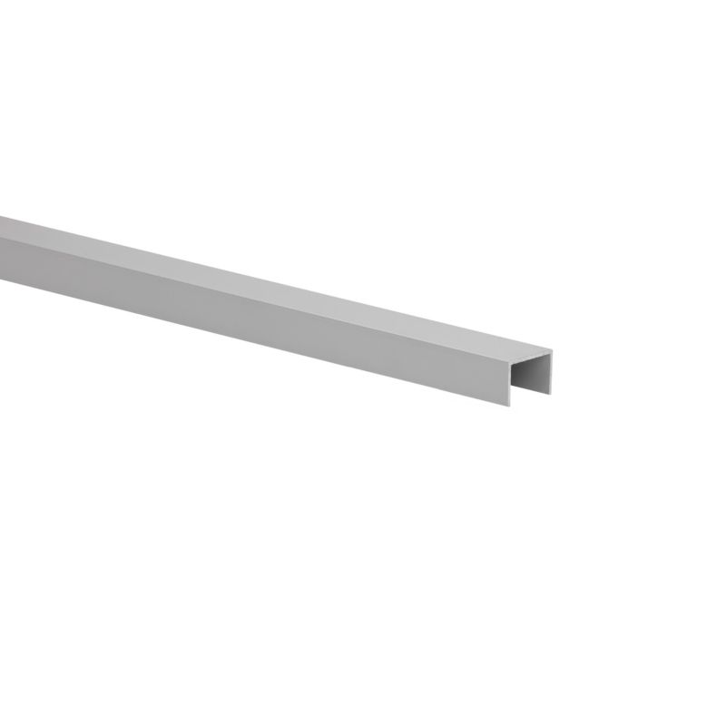 Profil U aluminiowy gładki 2600 x 15 x 10 x 1 mm srebrny
