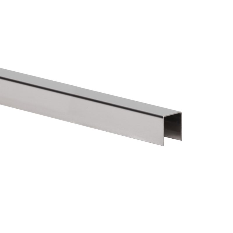 Profil U inox gładki 1000 x 20 x 20 x 1 mm kolor naturalny