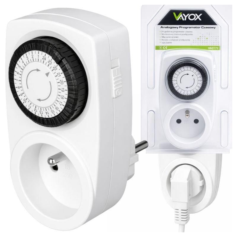 Programator czasowy analogowy TS-MF201 VA0172 Vayox 1szt.