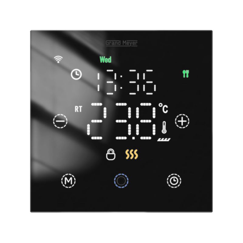 Programowalny termostat Wi-Fi Grand Meyer TSM-20, 20A, 230V, czarny 1szt.