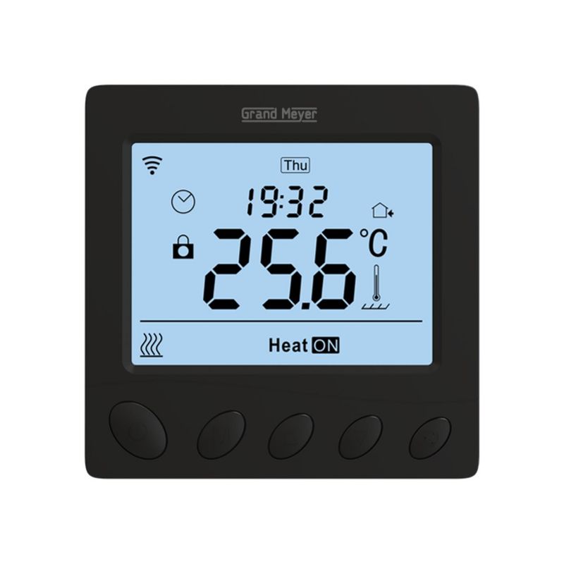 Programowalny termostat Wi-Fi W390, 16A, 230 V, Czarny, 1 szt.