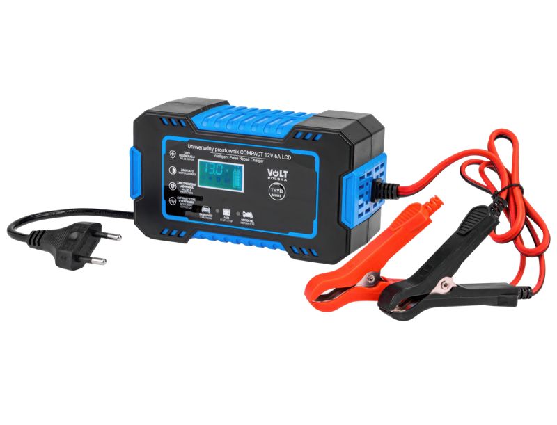 Prostownik akumulatorowy Compact 12V 6A LCD