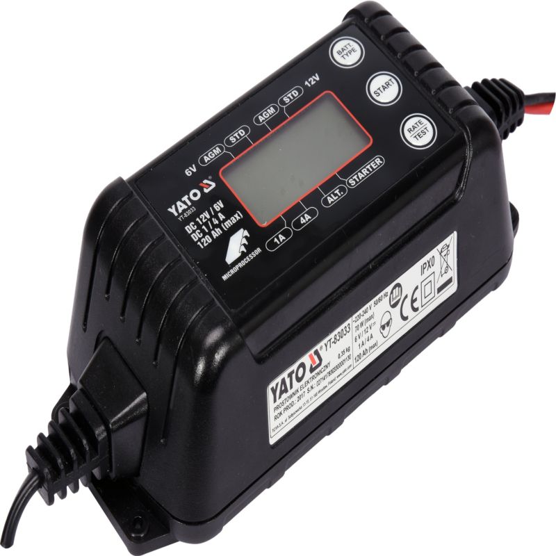 Prostownik elektroniczny Yato 6-12 V 1/4 A