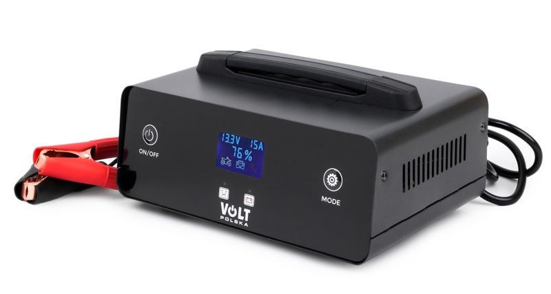 Prostownik  Volt Polska akumulatorowy inteligentny SMART BLACK A20 ładowarka 12V / 24V 15A  1szt.