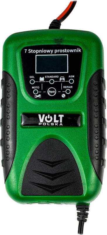 Prostownik z LCD 12 V 8 A Compact Green