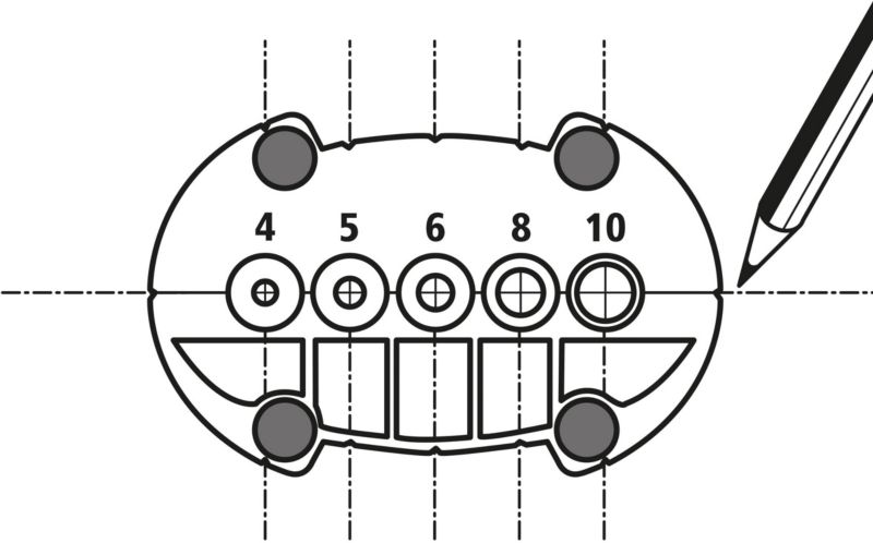 Prowadnica do wierteł 4 - 10 mm do wiertarki wolfcraft 4685000