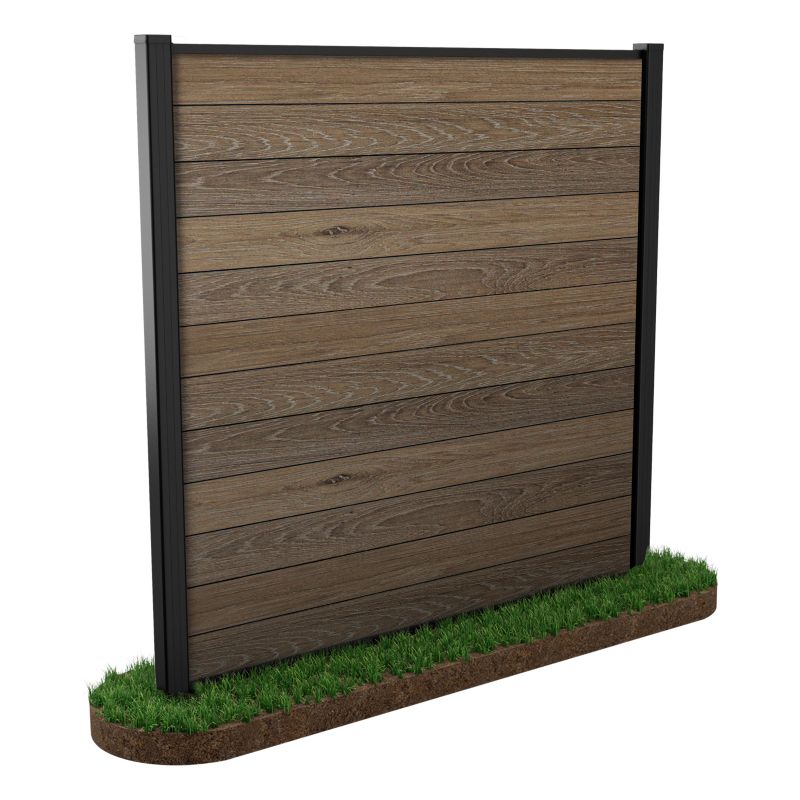 Przęsło ogrodzeniowe 1,8x1,8m do mocowania w ziemi Walnut - Keter 1 szt