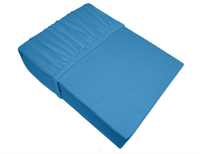 Prześcieradło Greno z gumką Jersey Bielbaw 180x200 błękitne 160 g/m2 Premium 1 szt
