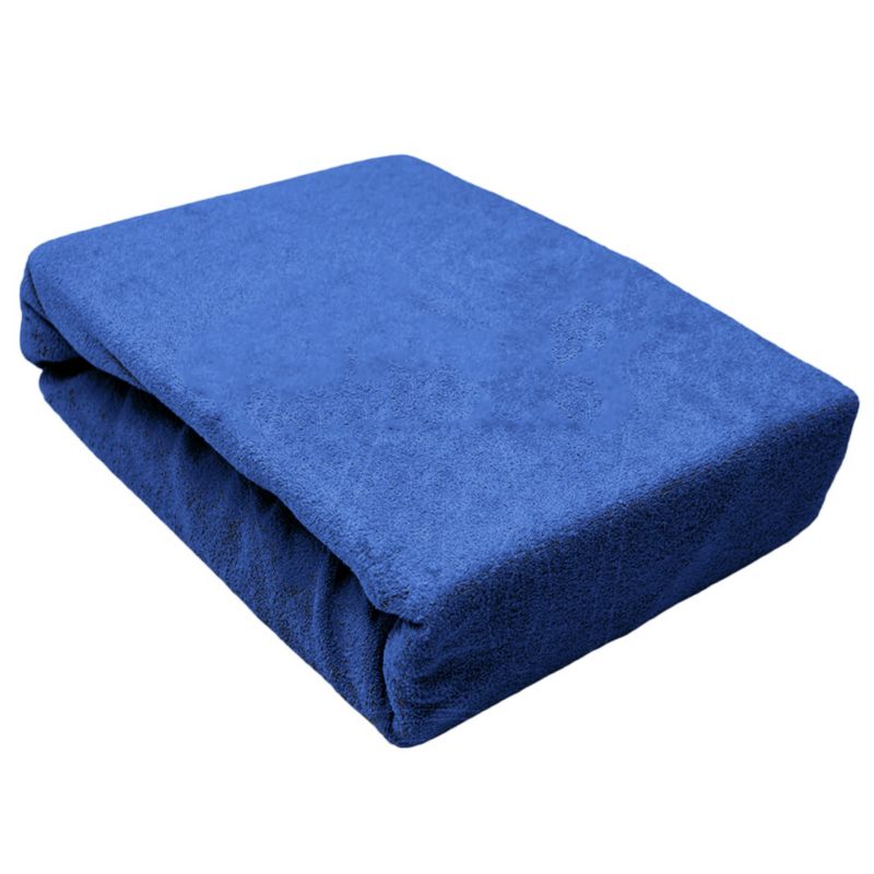 Prześcieradło gumka frotta Kam-Pol bawełna premium 140x210 niebieski 1 szt.