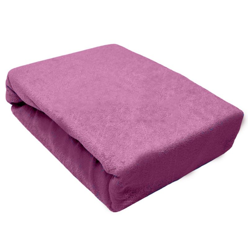 Prześcieradło gumka frotta Kam-Pol bawełna premium 180x200 róż 1 szt.