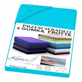 Prześcieradło gumka frotta Kam-Pol bawełna premium 60x120 turkus 1 szt.