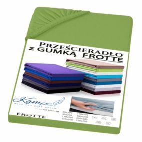 Prześcieradło gumka frotta Kam-Pol bawełna premium 80x210 zielony 1 szt.