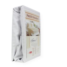 Prześcieradło gumka hotelowe Kam-Pol bawełna premium 180x200 białe 1 szt.