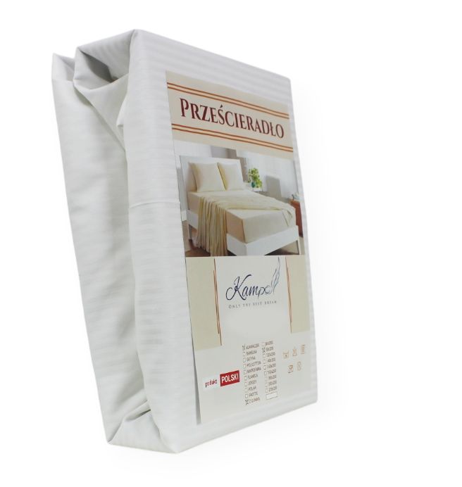 Prześcieradło gumka hotelowe Kam-Pol bawełna premium 70x100 białe 1 szt.