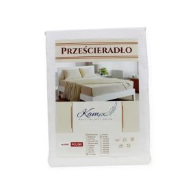 Prześcieradło gumka hotelowe Kam-Pol bawełna premium 70x180 białe 1 szt.