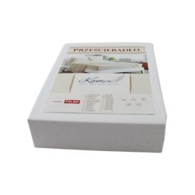 Prześcieradło gumka hotelowe Kam-Pol bawełna premium 70xx120 białe 1 szt.