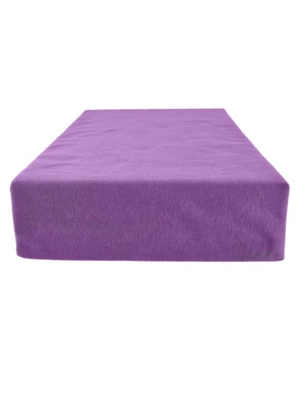 Prześcieradło gumka jersey Kam-Pol bawełna premium 140x210 wrzos 1 szt.