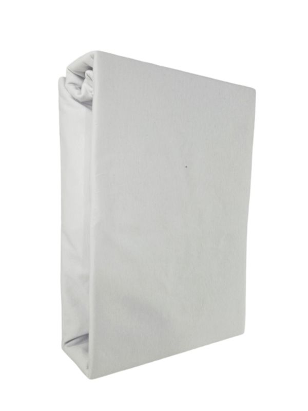 Prześcieradło gumka jersey Kam-Pol bawełna premium 180x210 białe 1 szt.