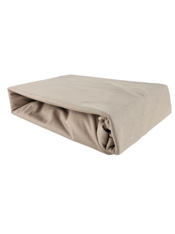 Prześcieradło gumka jersey Kam-Pol bawełna premium 180x220 cappucino 1 szt.