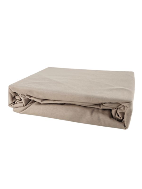 Prześcieradło gumka jersey Kam-Pol bawełna premium 180x220 cappucino 1 szt.