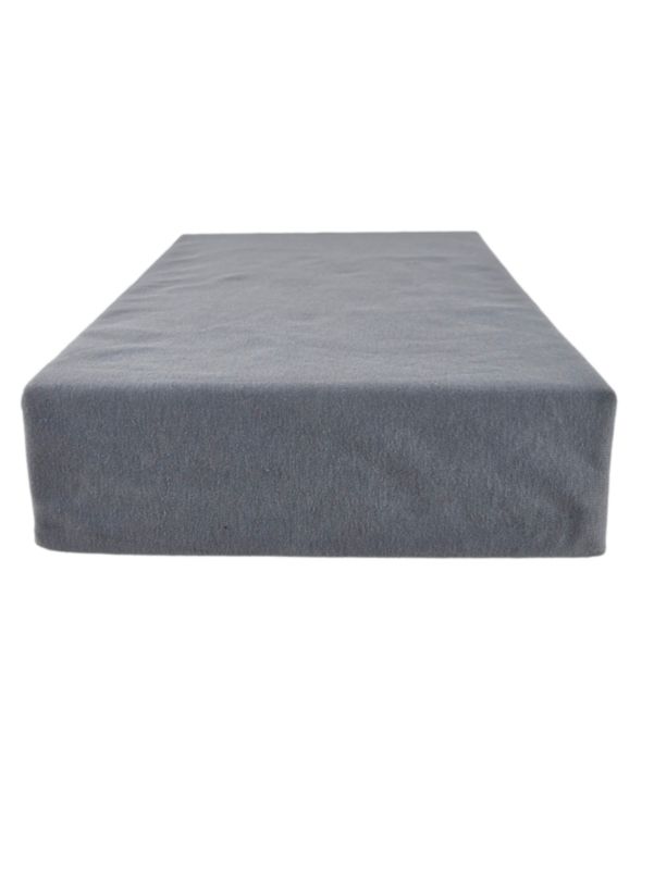 Prześcieradło gumka jersey Kam-Pol bawełna premium 200x220 szary 1 szt.