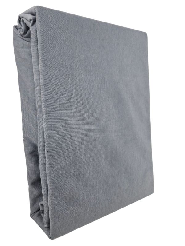 Prześcieradło gumka jersey Kam-Pol bawełna premium 200x220 szary 1 szt.