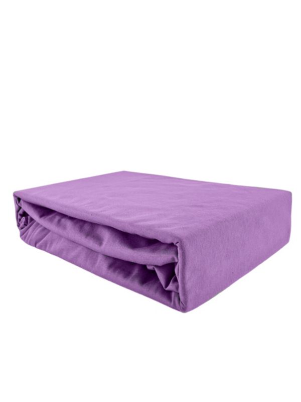 Prześcieradło gumka jersey Kam-Pol bawełna premium 60x120 wrzos 1 szt.