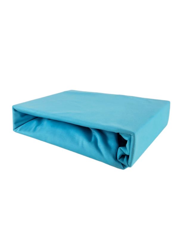 Prześcieradło gumka jersey Kam-Pol bawełna premium 80x200 turkus 1 szt.