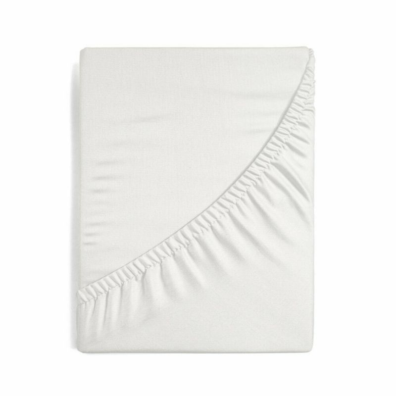 Prześcieradło JERSEY Eurofirany 140 x 200 x 30 cm kremowe bawełniane z gumką szt. 1