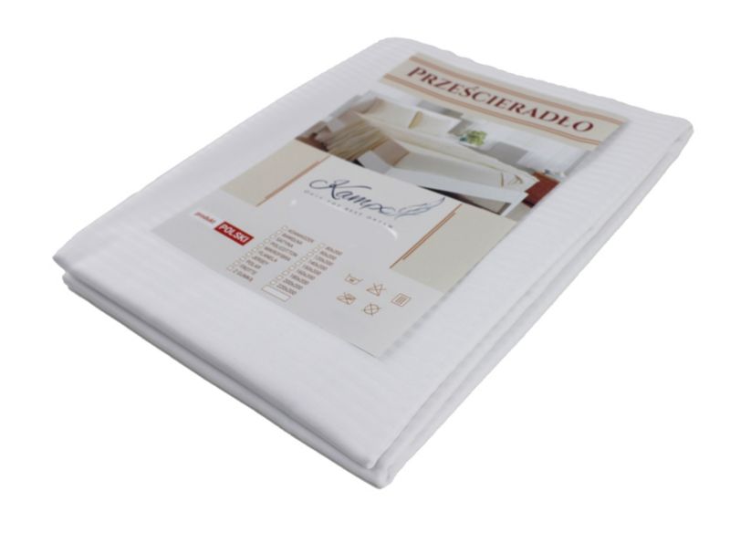 Prześcieradło tradycyjne hotelowe pasek 4 mm 80x160 1 szt.