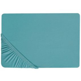 Prześcieradło z gumką Hofuf Bawełna 90x200 cm Turkusowy 1 szt.
