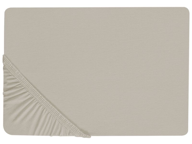 Prześcieradło z gumką Janbu Bawełna 140x200 cm Beżowoszary 1 szt.