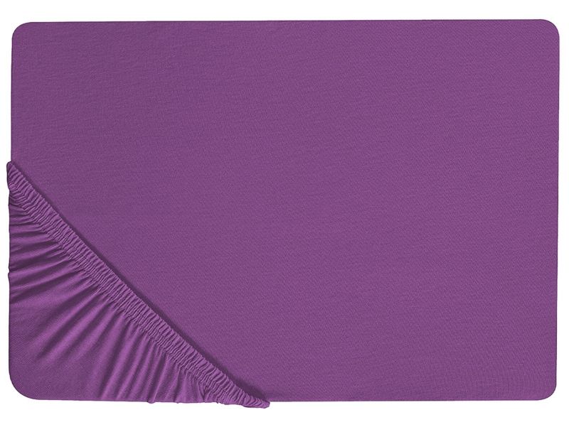 Prześcieradło z gumką Janbu Bawełna 140x200 cm Purpurowy 1 szt.
