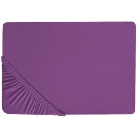 Prześcieradło z gumką Janbu Bawełna 140x200 cm Purpurowy 1 szt.