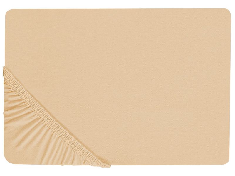 Prześcieradło z gumką Janbu Bawełna 160x200 cm Piaskowy 1 szt.