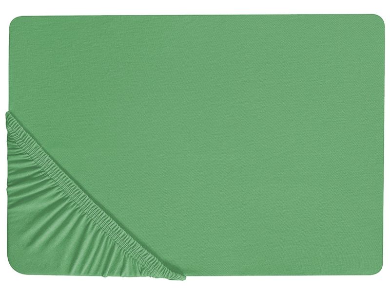 Prześcieradło z gumką Janbu Bawełna 160x200 cm Zielony 1 szt.