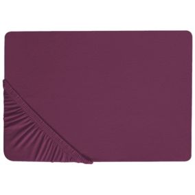 Prześcieradło z gumką Janbu Bawełna 200x200 cm Burgundowy 1 szt.