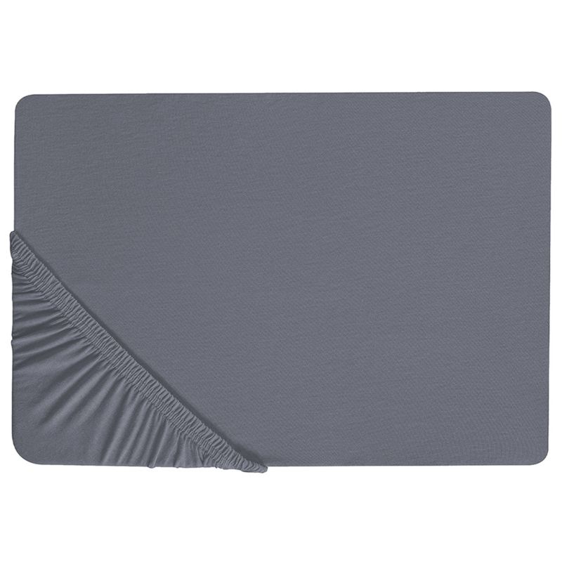 Prześcieradło z gumką Janbu Bawełna 90 x 200 cm Ciemnoszary 1 szt.