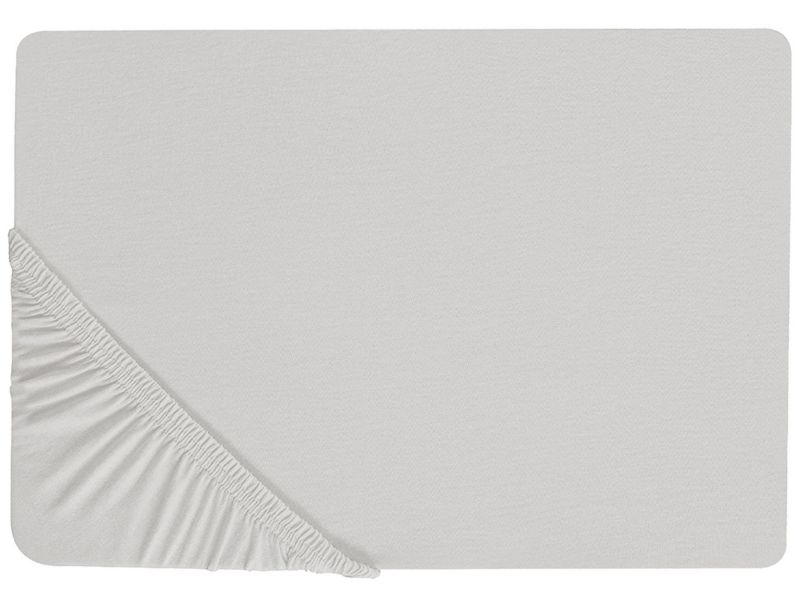 Prześcieradło z gumką Janbu Bawełna 90 x 200 cm Jasnoszary 1 szt.