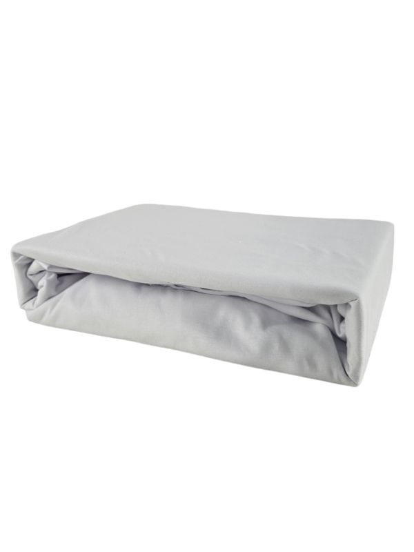 Prześcieradło z gumką jersey bawełna premium białe 100x180 1 szt.