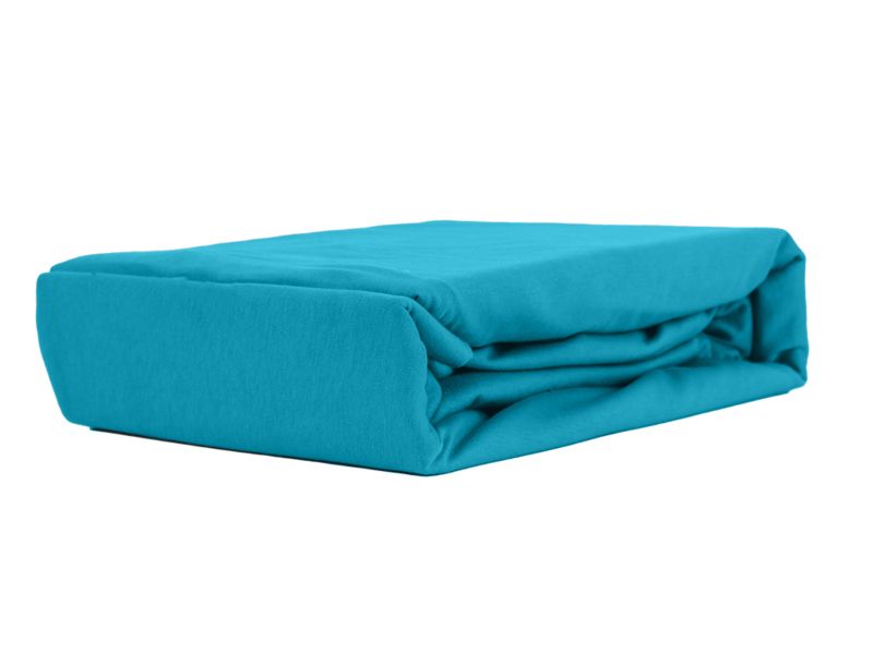 Prześcieradło z gumką Jersey VIP 30 cm Kam-Pol Turkus 140x210 cm 1 szt.
