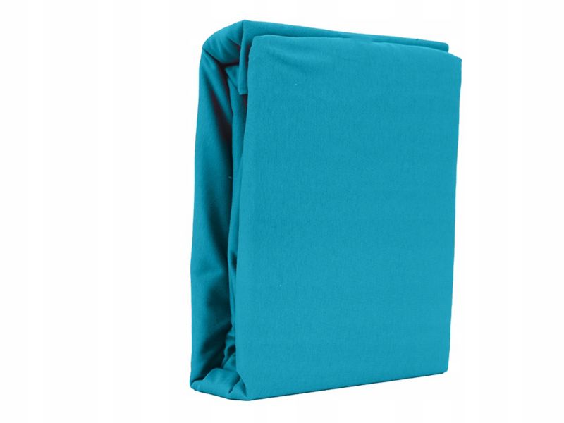 Prześcieradło z gumką Jersey VIP 30 cm Kam-Pol Turkus 140x210 cm 1 szt.