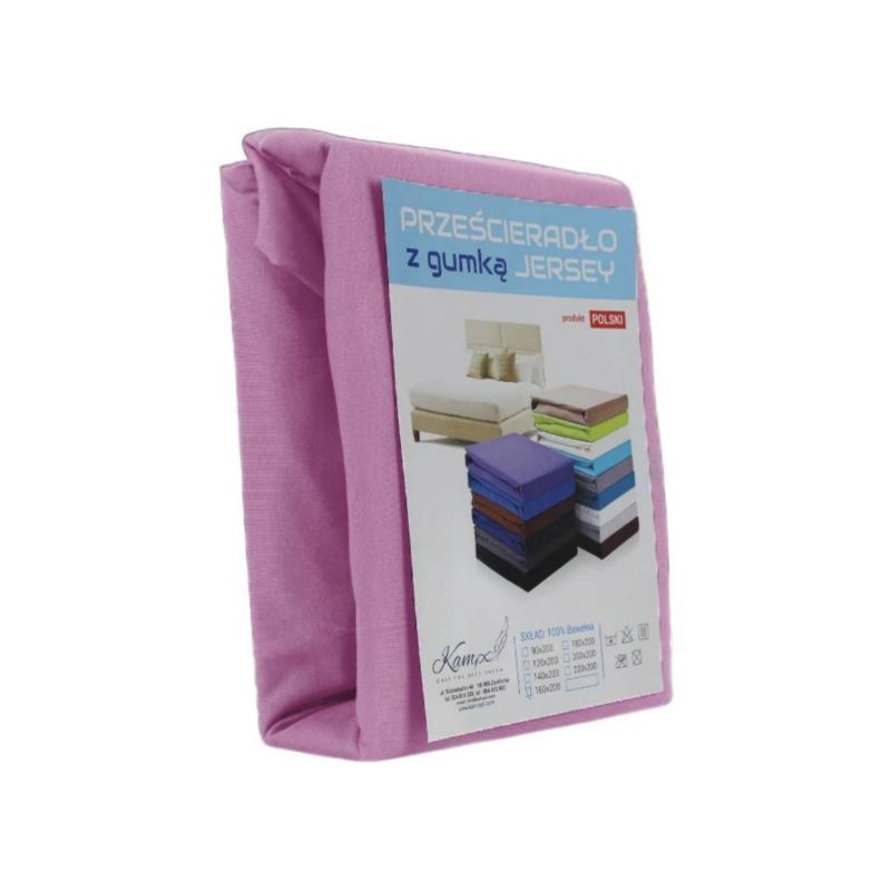 Prześcieradło z gumką jersey VIP 30 cm Kam-Pol wrzos 70x120 cm 1 szt.
