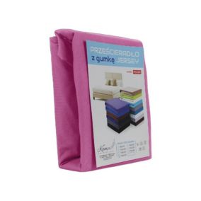 Prześcieradło z gumką Jersey VIP Bok 30cm Kam-Pol różowy 180x210cm 1 szt.