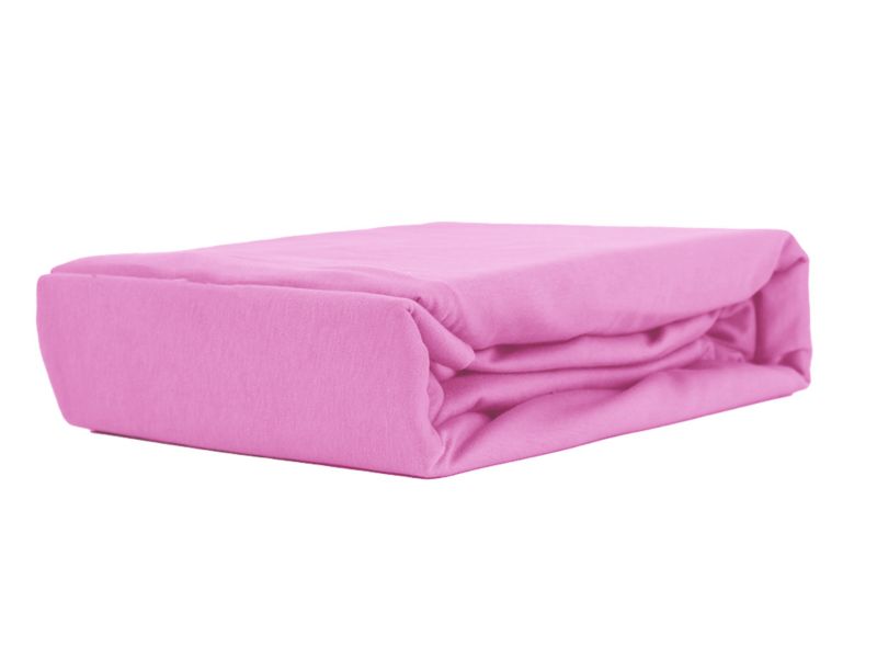 Prześcieradło z gumką Jersey VIP Bok 30cm Kam-Pol różowy 180x210cm 1 szt.