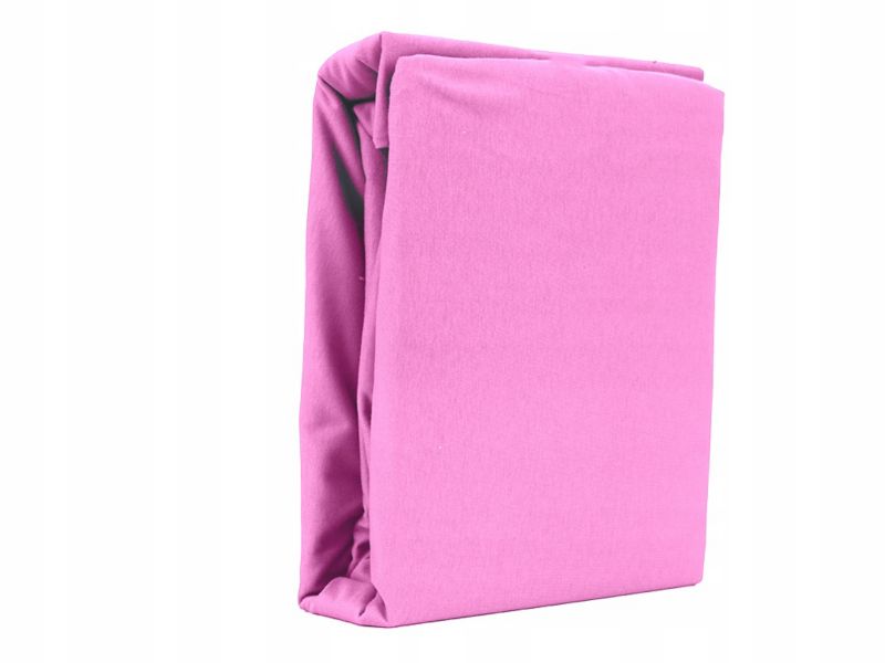 Prześcieradło z gumką Jersey VIP Bok 30cm Kam-Pol różowy 180x210cm 1 szt.