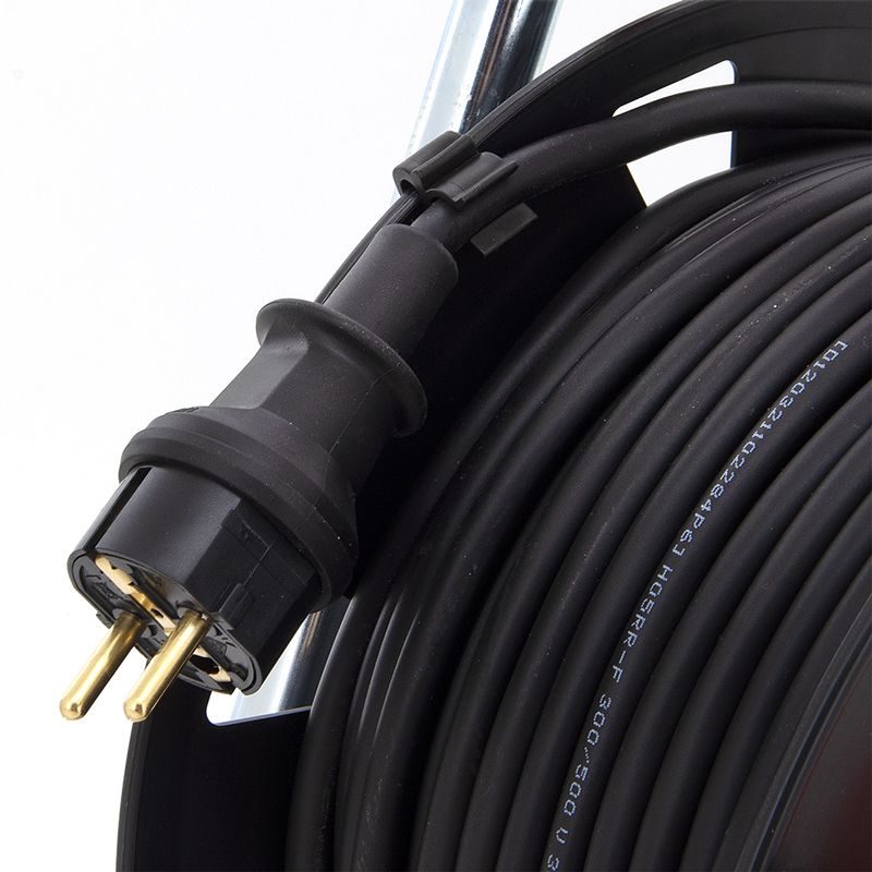 Przedłużacz budowlany bębnowy ELS Elektrotechnika 2OWR450 4x230V IP20, H05RR-F 3x2,5 50M, gumowy, z uziemieniem, 1 szt.